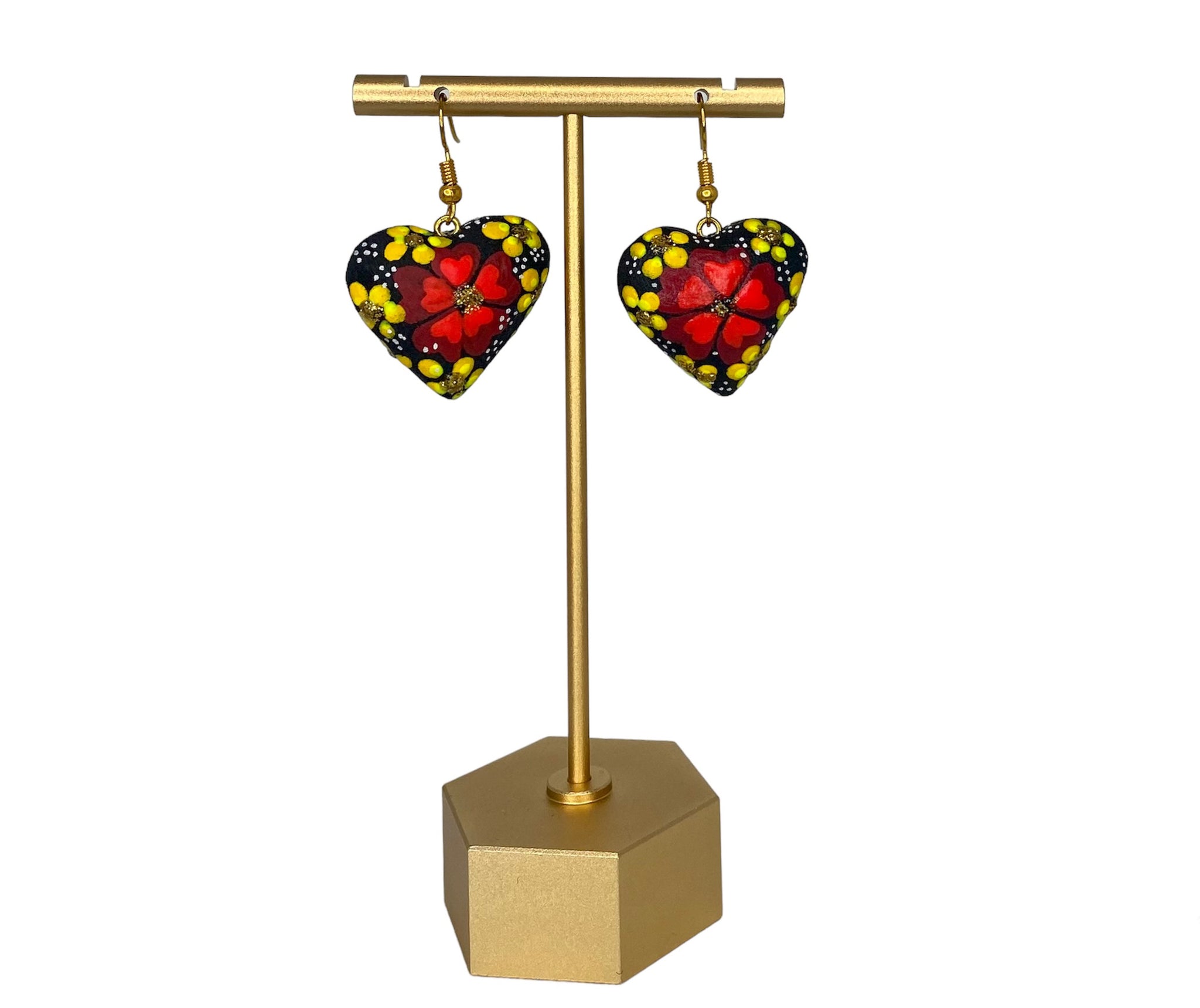 Heart Alebrije Earrings - Corazón Clothing