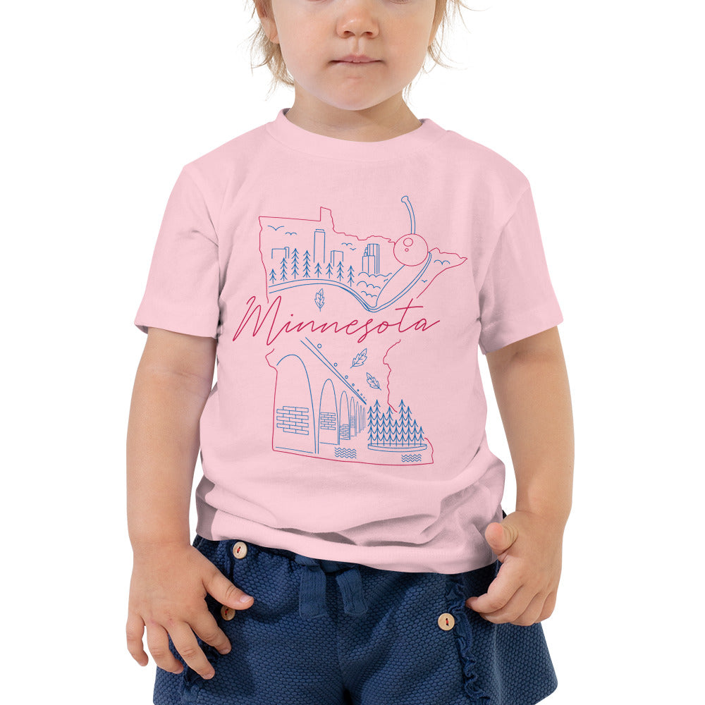 All of Minnesota Too Toddler Short Sleeve Tee - Corazón Clothing