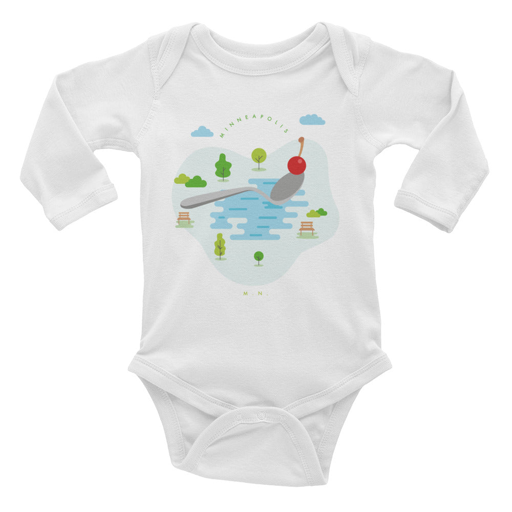 Cherry Bomb Infant Long Sleeve Bodysuit - Corazón Clothing