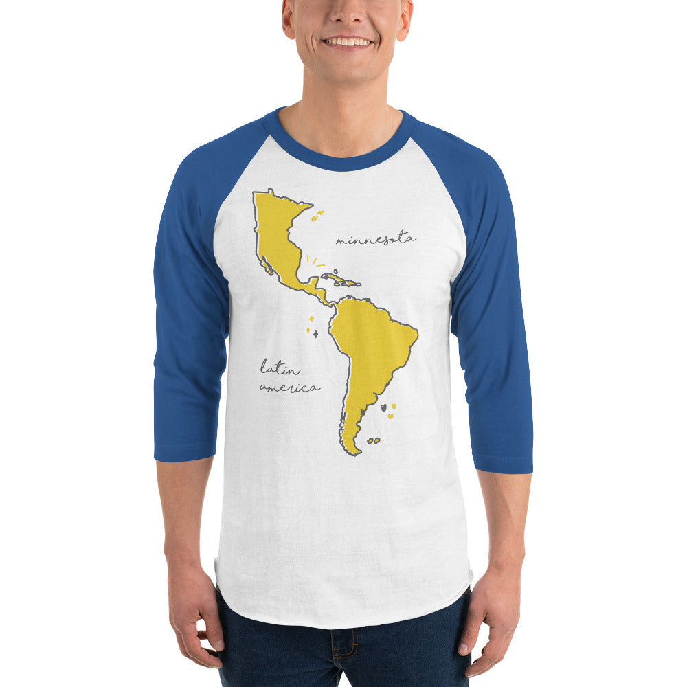 We're All One 3/4 Sleeve Raglan Shirt - Corazón Clothing