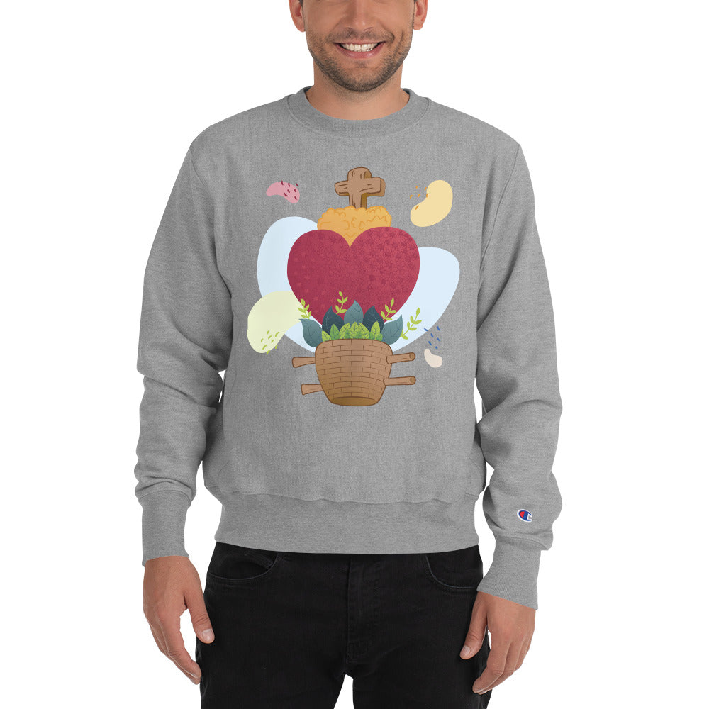 Oaxacan Flower Basket Champion Sweatshirt - Corazón Clothing