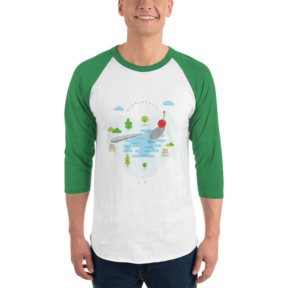 Cherry Bomb 3/4 Sleeve Raglan Shirt - Corazón Clothing