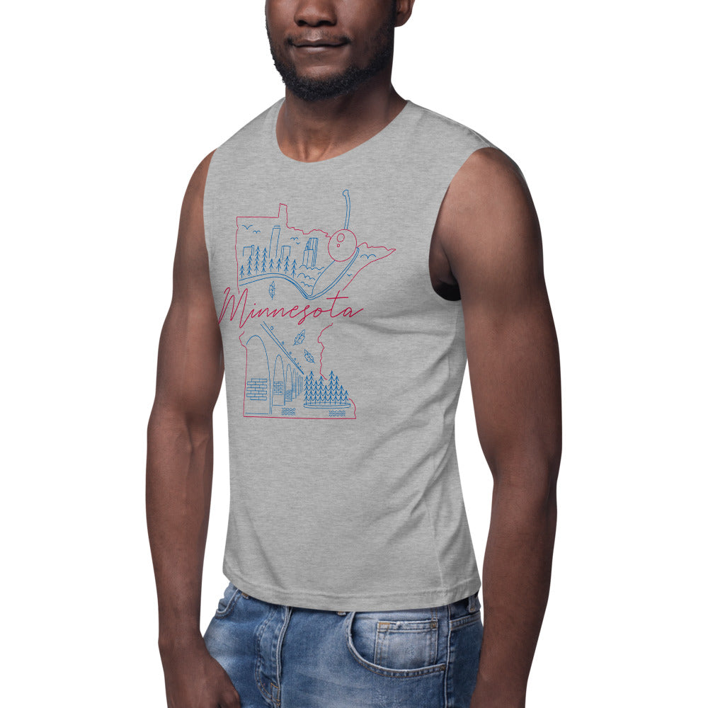 All of Minnesota Too Muscle Shirt - Corazón Clothing