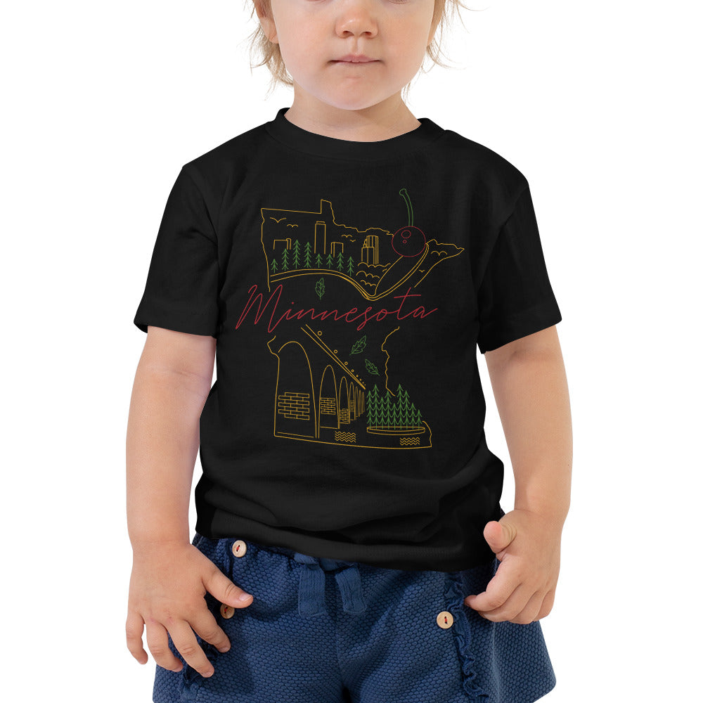 All of Minnesota Toddler Short Sleeve Tee - Corazón Clothing