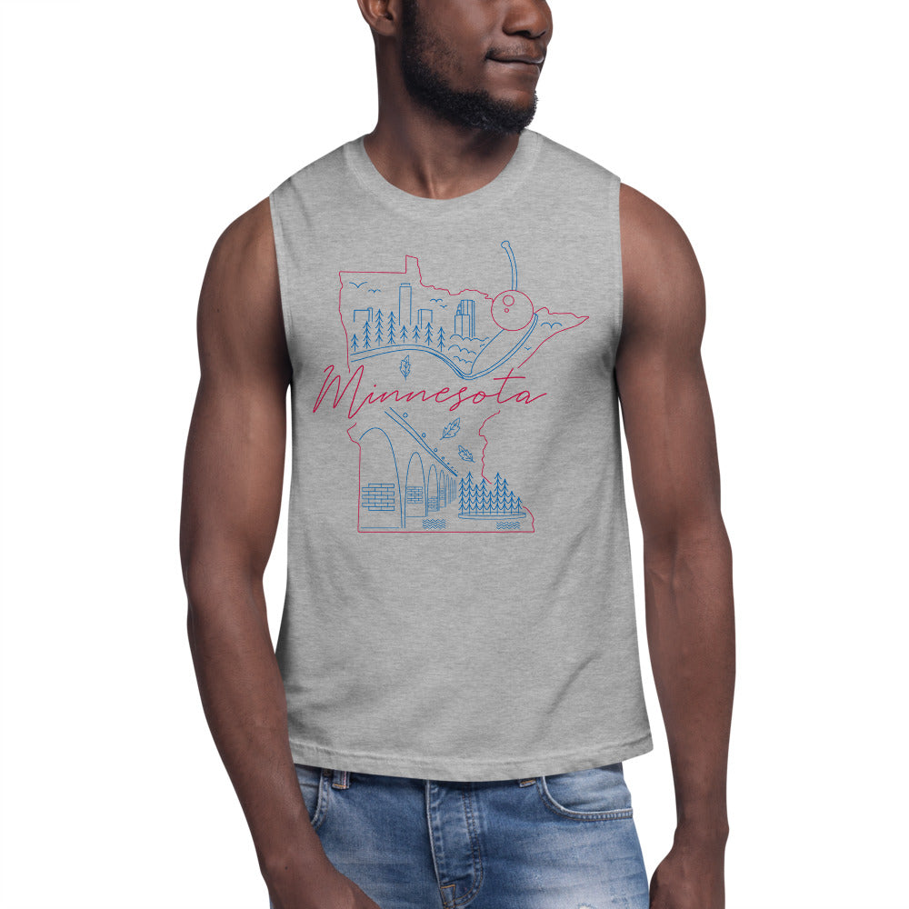 All of Minnesota Too Muscle Shirt - Corazón Clothing