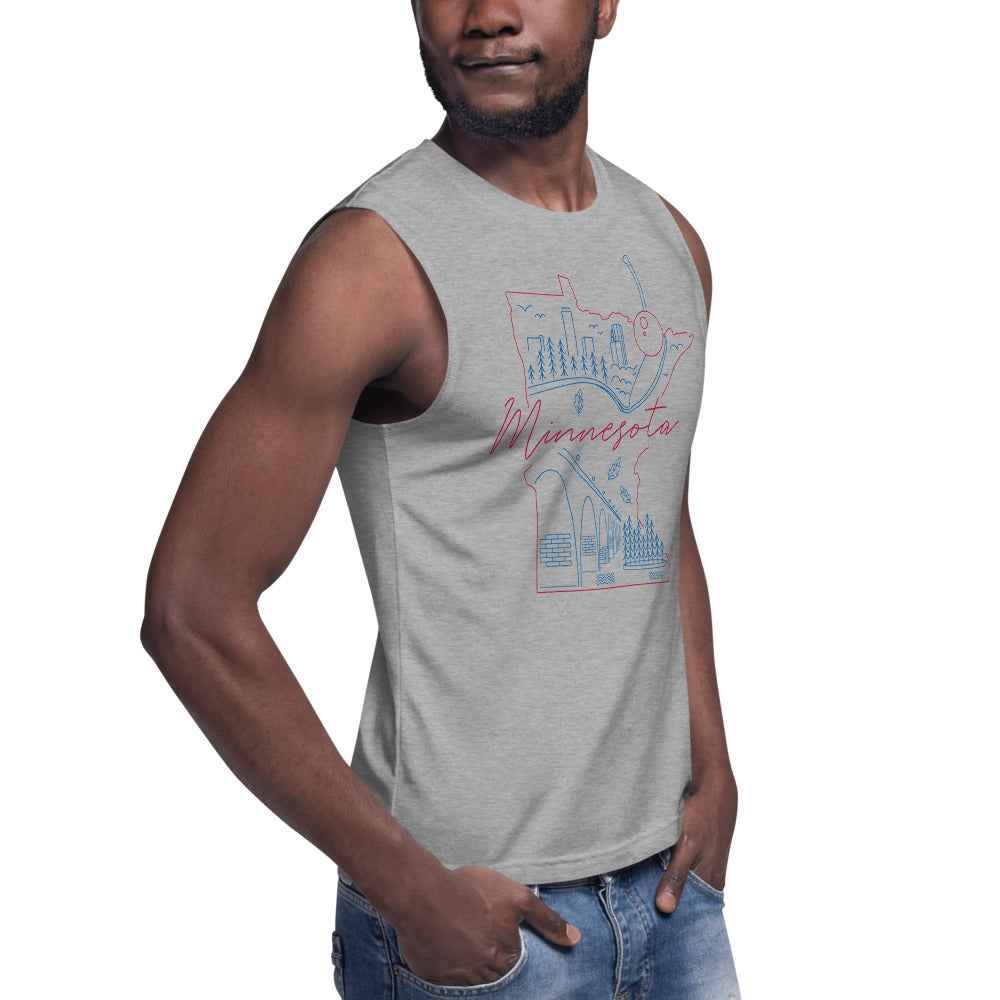 All of Minnesota Too Muscle Shirt - Corazón Clothing