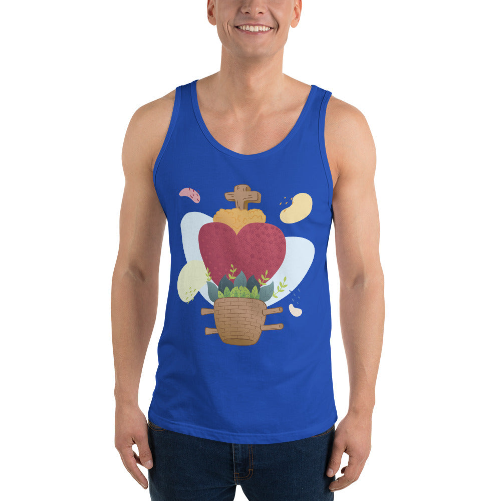 Oaxacan Flower Basket Unisex Tank Top - Corazón Clothing