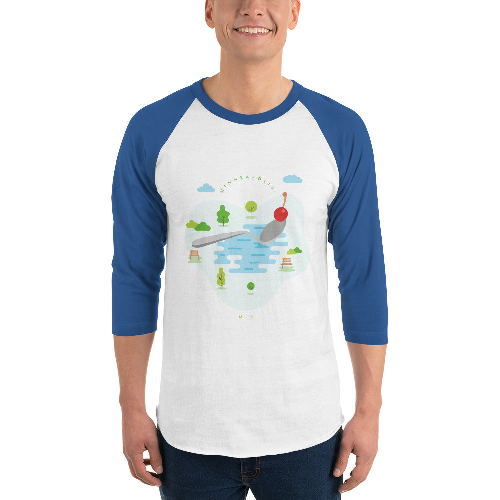 Cherry Bomb 3/4 Sleeve Raglan Shirt - Corazón Clothing