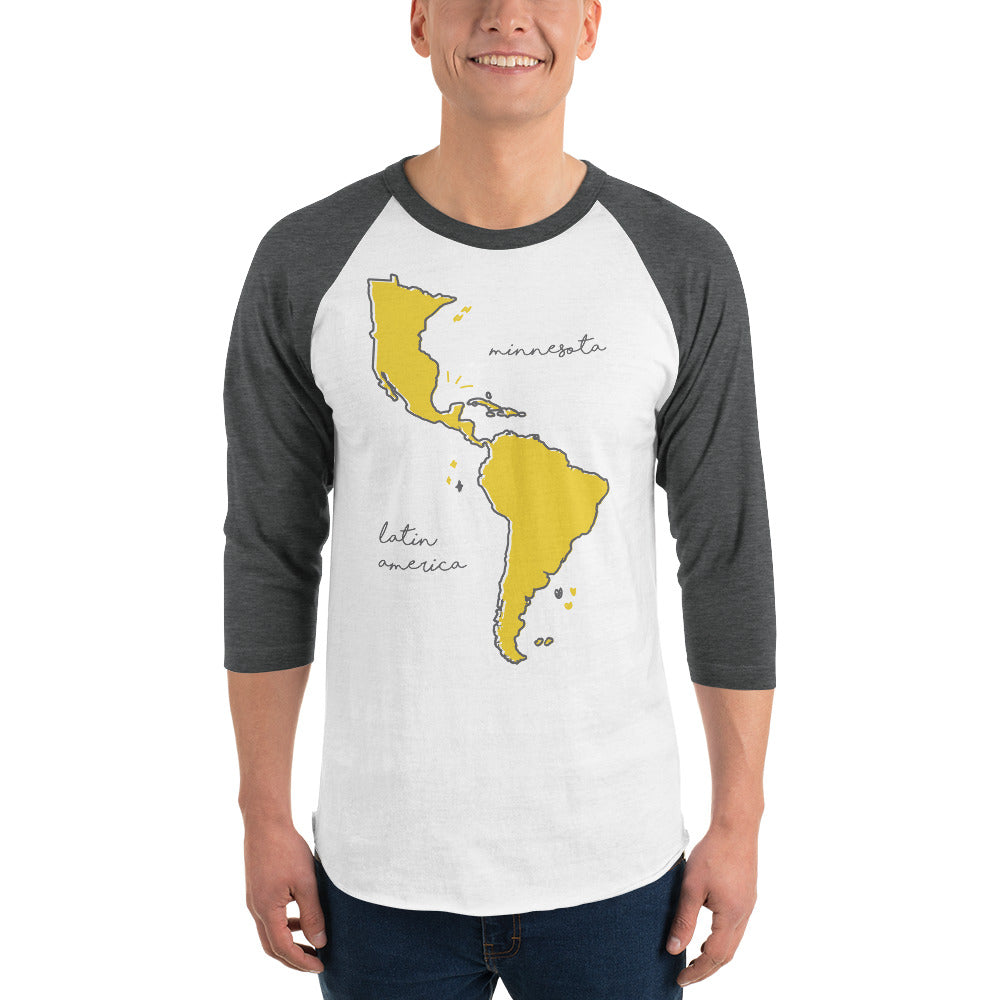 We're All One 3/4 Sleeve Raglan Shirt - Corazón Clothing