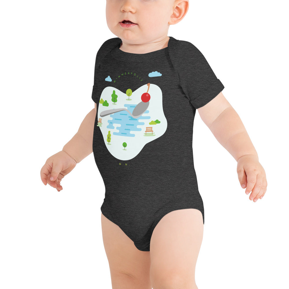 Cherry Bomb Infant Short Sleeve Bodysuit - Corazón Clothing