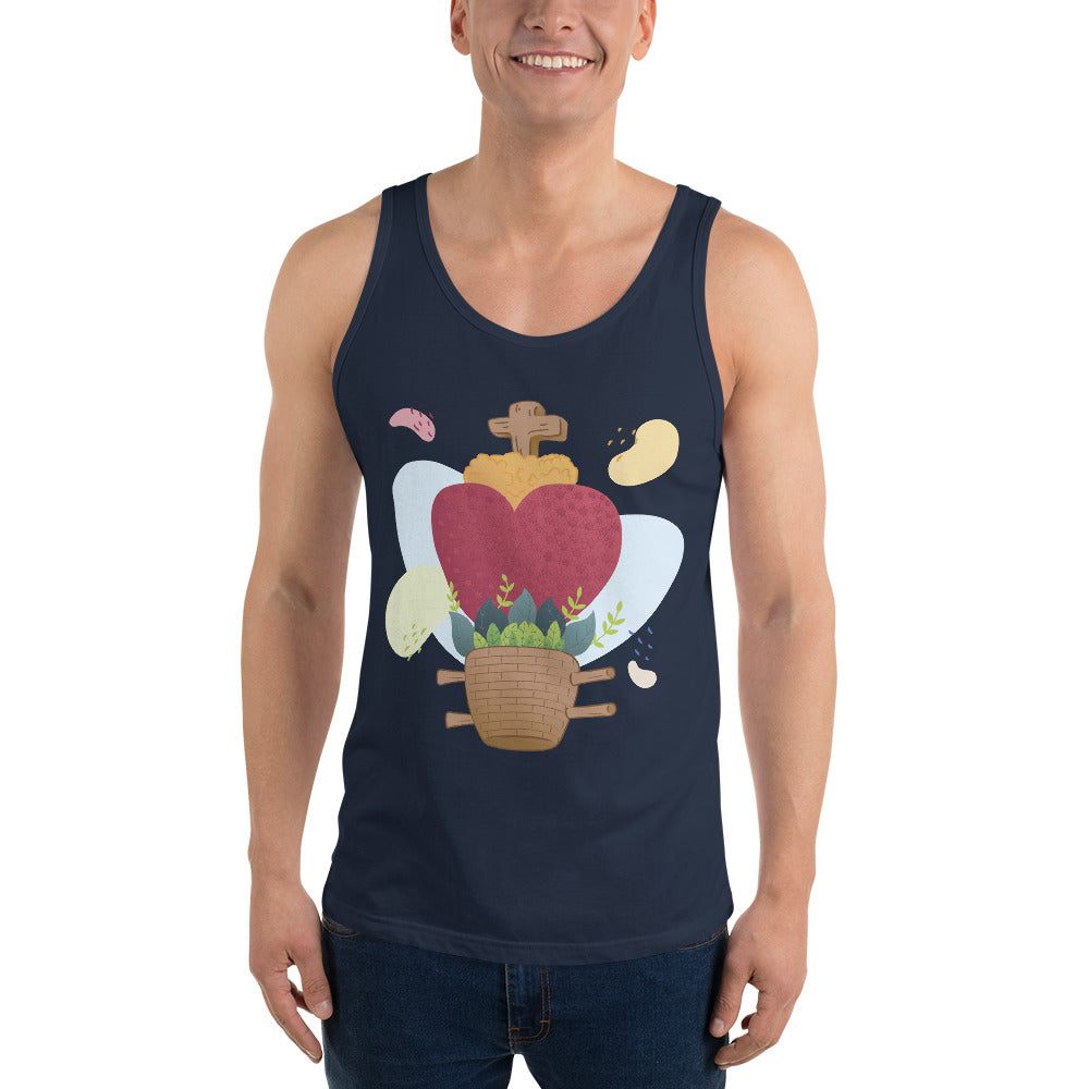 Oaxacan Flower Basket Unisex Tank Top - Corazón Clothing