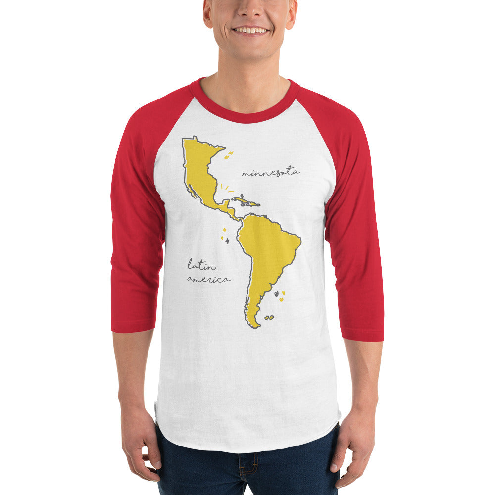 We're All One 3/4 Sleeve Raglan Shirt - Corazón Clothing