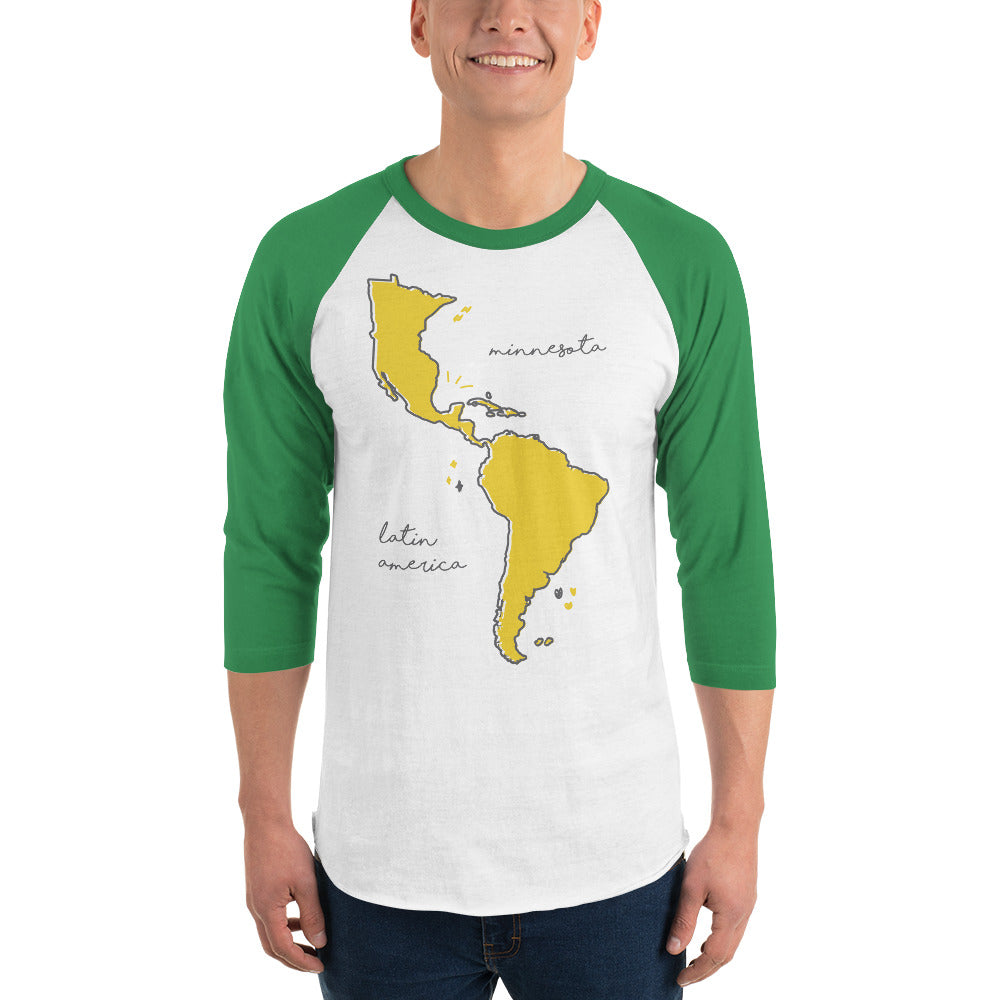 We're All One 3/4 Sleeve Raglan Shirt - Corazón Clothing