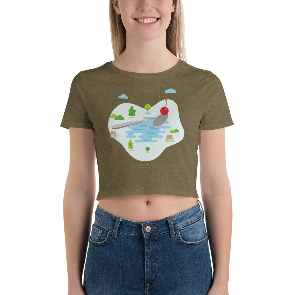 Cherry Bomb Women’s Crop Tee - Corazón Clothing