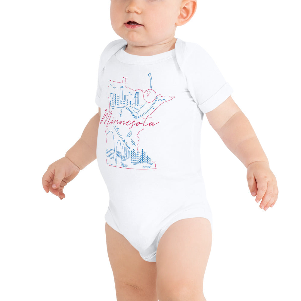 All of Minnesota Too Infant Short Sleeve Bodysuit - Corazón Clothing