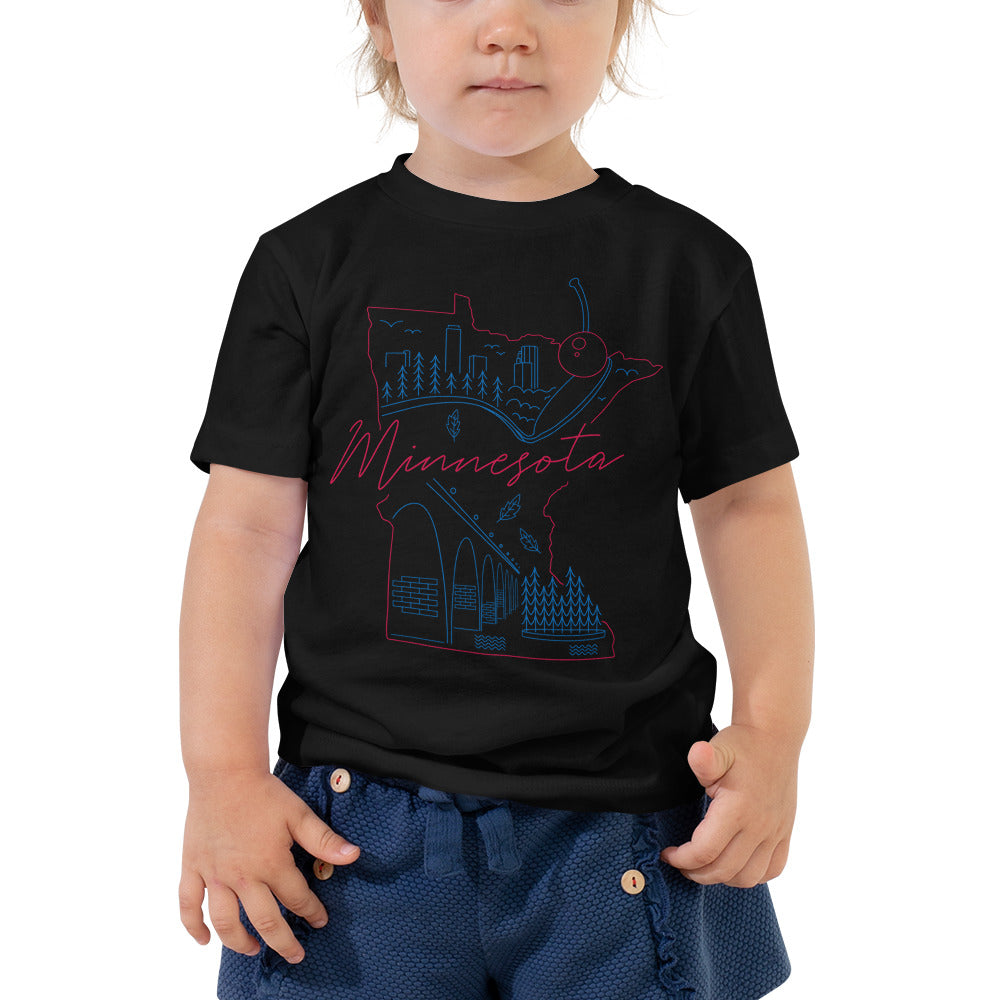 All of Minnesota Too Toddler Short Sleeve Tee - Corazón Clothing