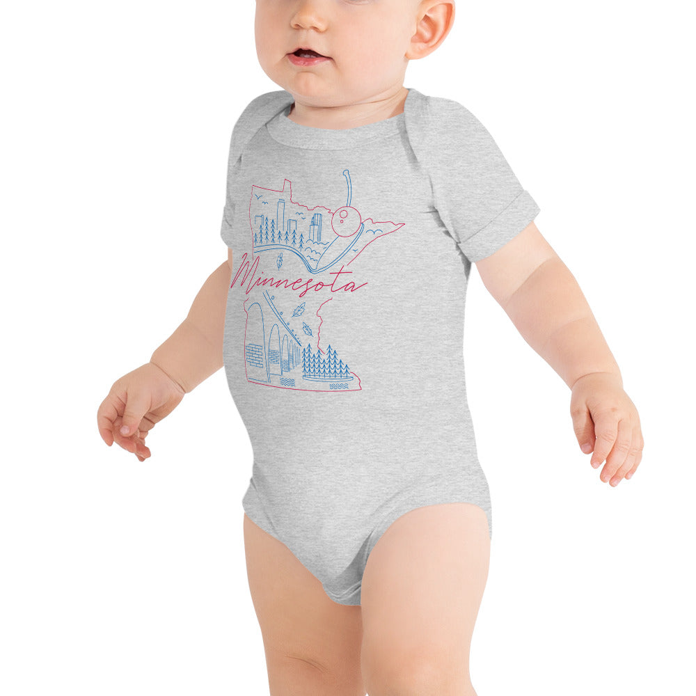 All of Minnesota Too Infant Short Sleeve Bodysuit - Corazón Clothing