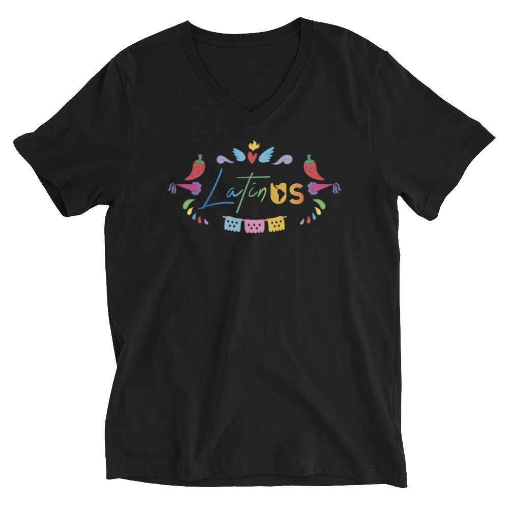 Latin Us Unisex Short Sleeve V-Neck T-Shirt - Corazón Clothing