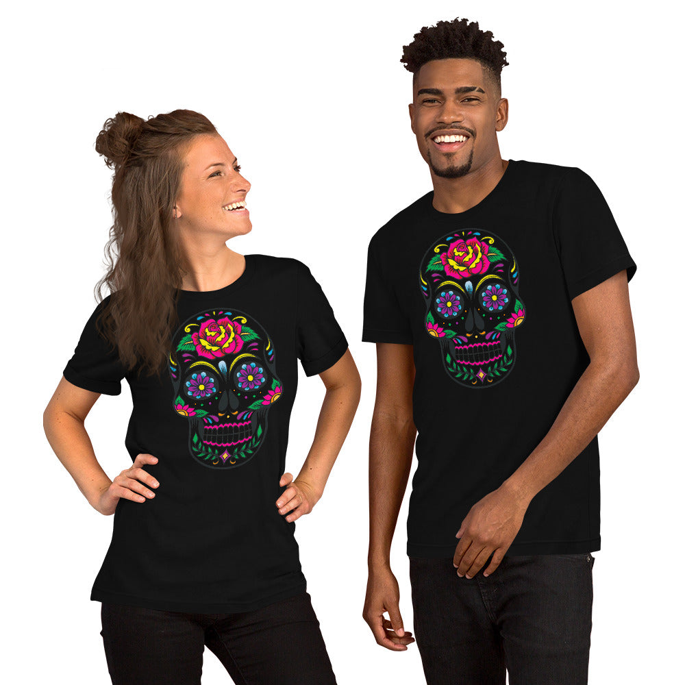 Dia de Los Muertos too Short-Sleeve Unisex T-Shirt - Corazón Clothing