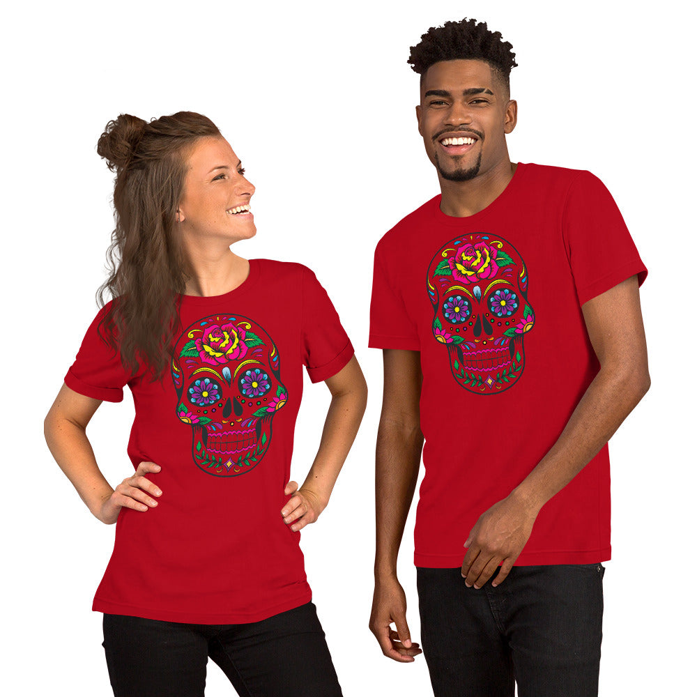 Dia de Los Muertos too Short-Sleeve Unisex T-Shirt - Corazón Clothing