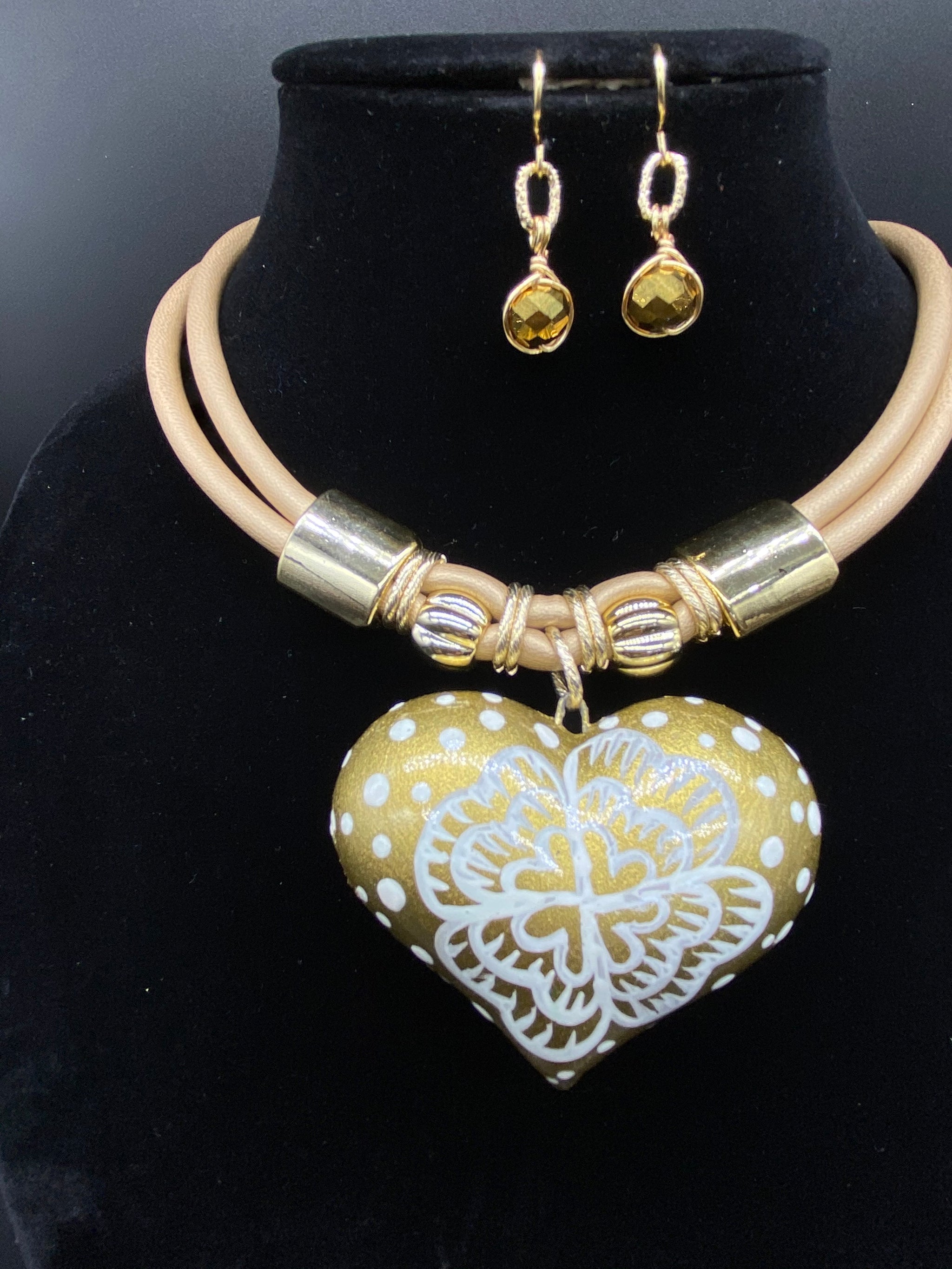 Spectacular Mexican Artisan Set of Necklace and earrings - Corazón Clothing