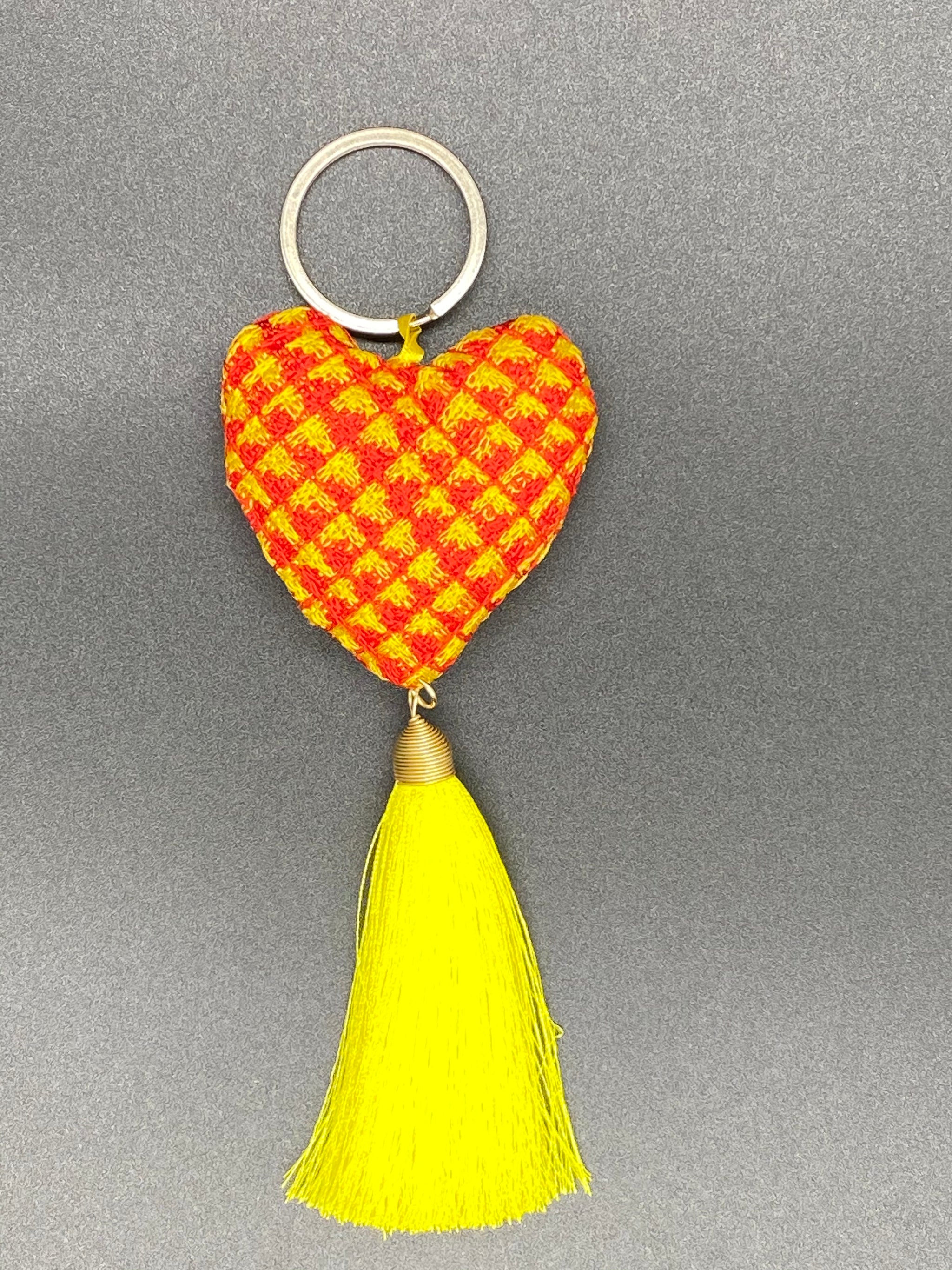 Hand Sewed Heart Keychain - Corazón Clothing
