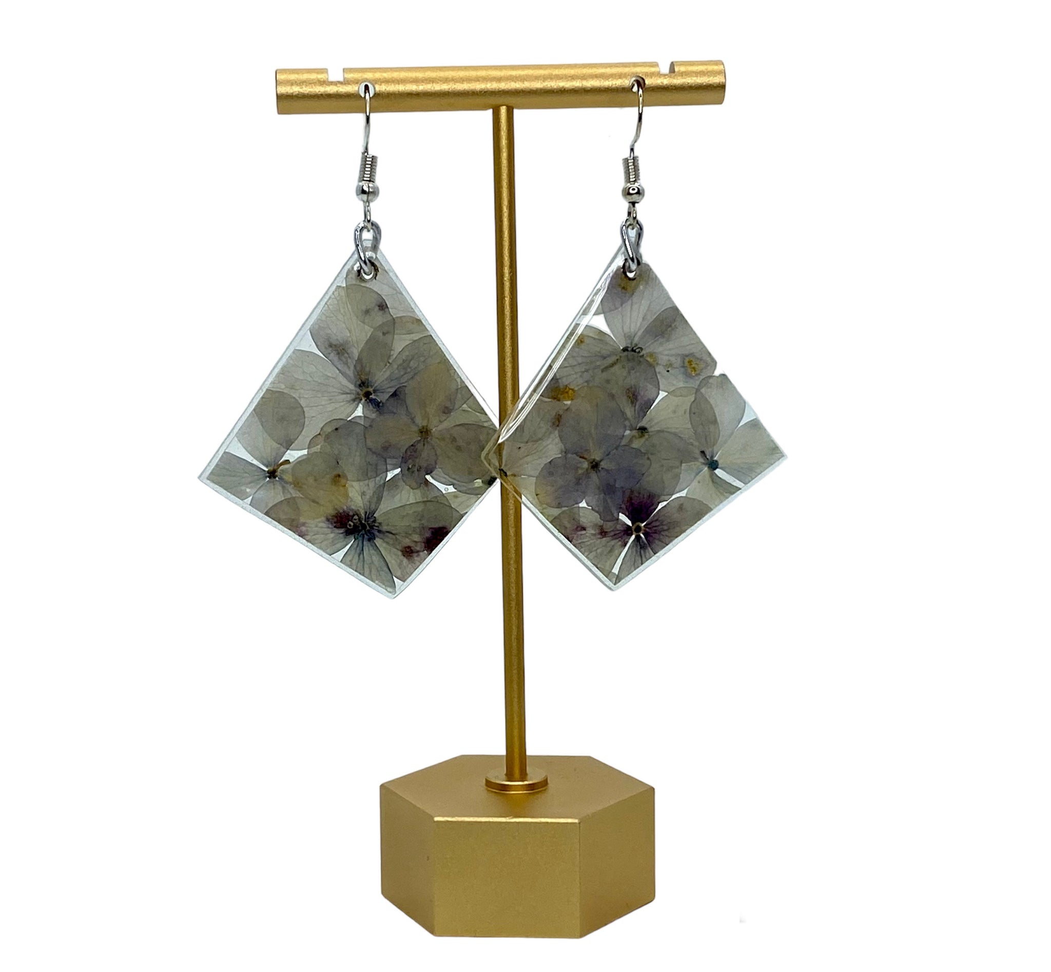 Dimond Natural Pressed Flower Earrings - Corazón Clothing