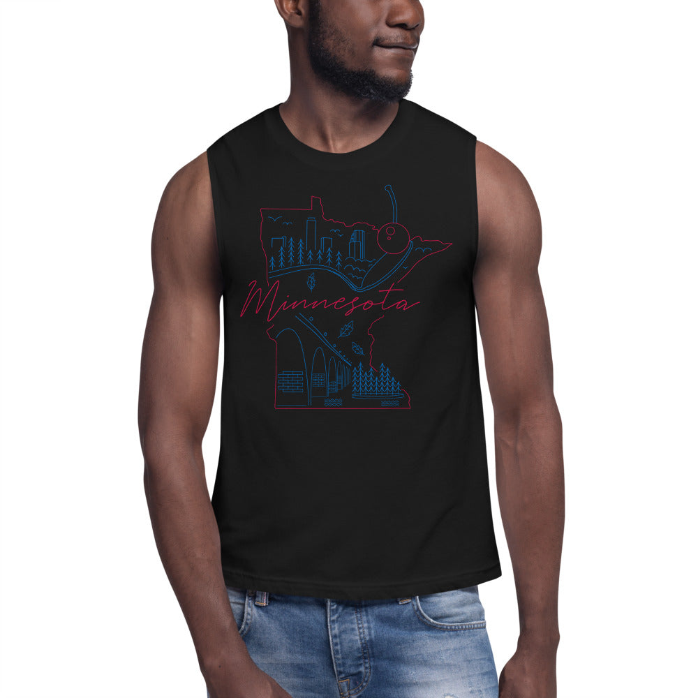 All of Minnesota Too Muscle Shirt - Corazón Clothing