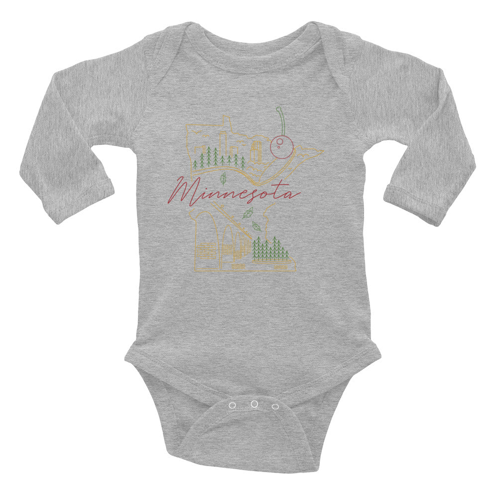 All of Minnesota Infant Long Sleeve Bodysuit - Corazón Clothing