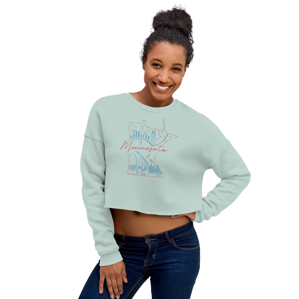 All of Minnesota Too Crop Sweatshirt - Corazón Clothing