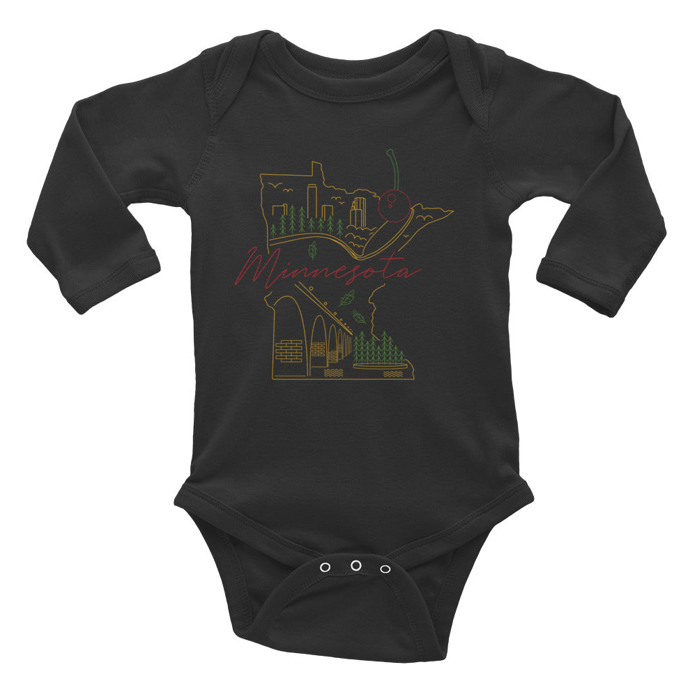 All of Minnesota Infant Long Sleeve Bodysuit - Corazón Clothing