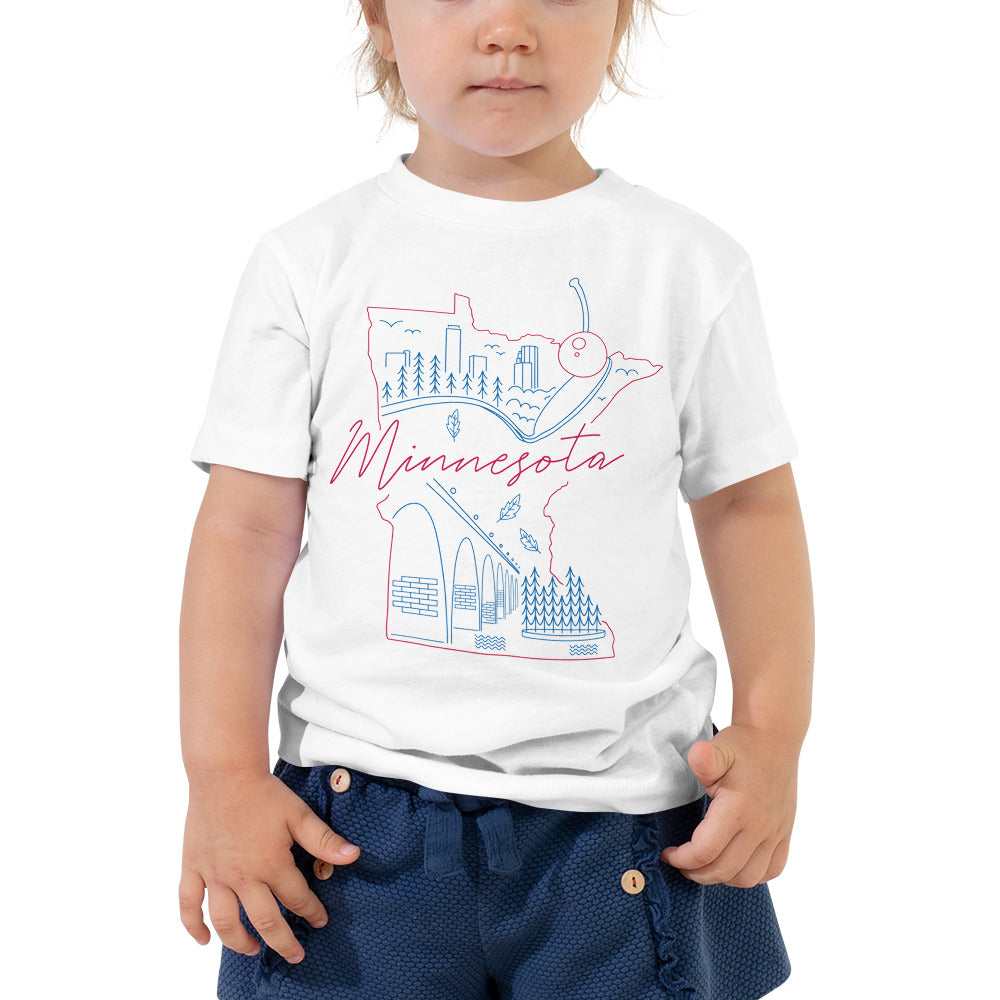 All of Minnesota Too Toddler Short Sleeve Tee - Corazón Clothing