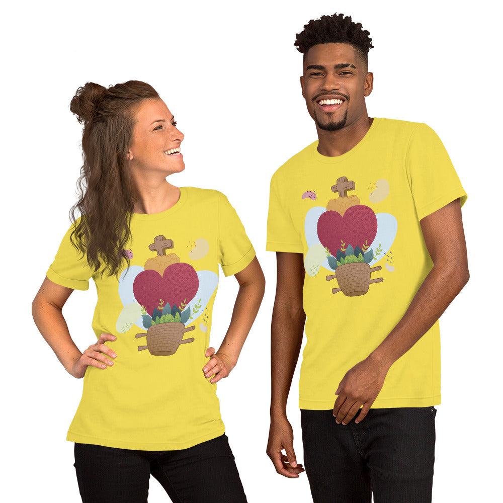 Oaxacan Flower Basket Short-Sleeve Unisex T-Shirt - Corazón Clothing