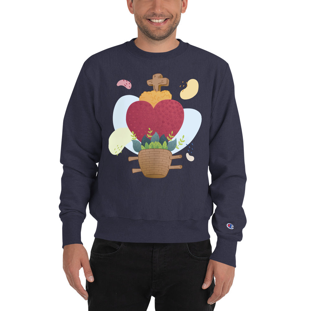 Oaxacan Flower Basket Champion Sweatshirt - Corazón Clothing
