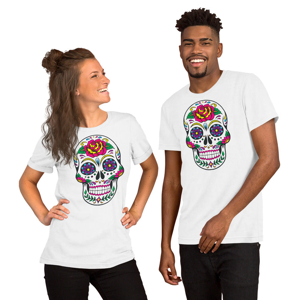 Dia de Los Muertos too Short-Sleeve Unisex T-Shirt - Corazón Clothing
