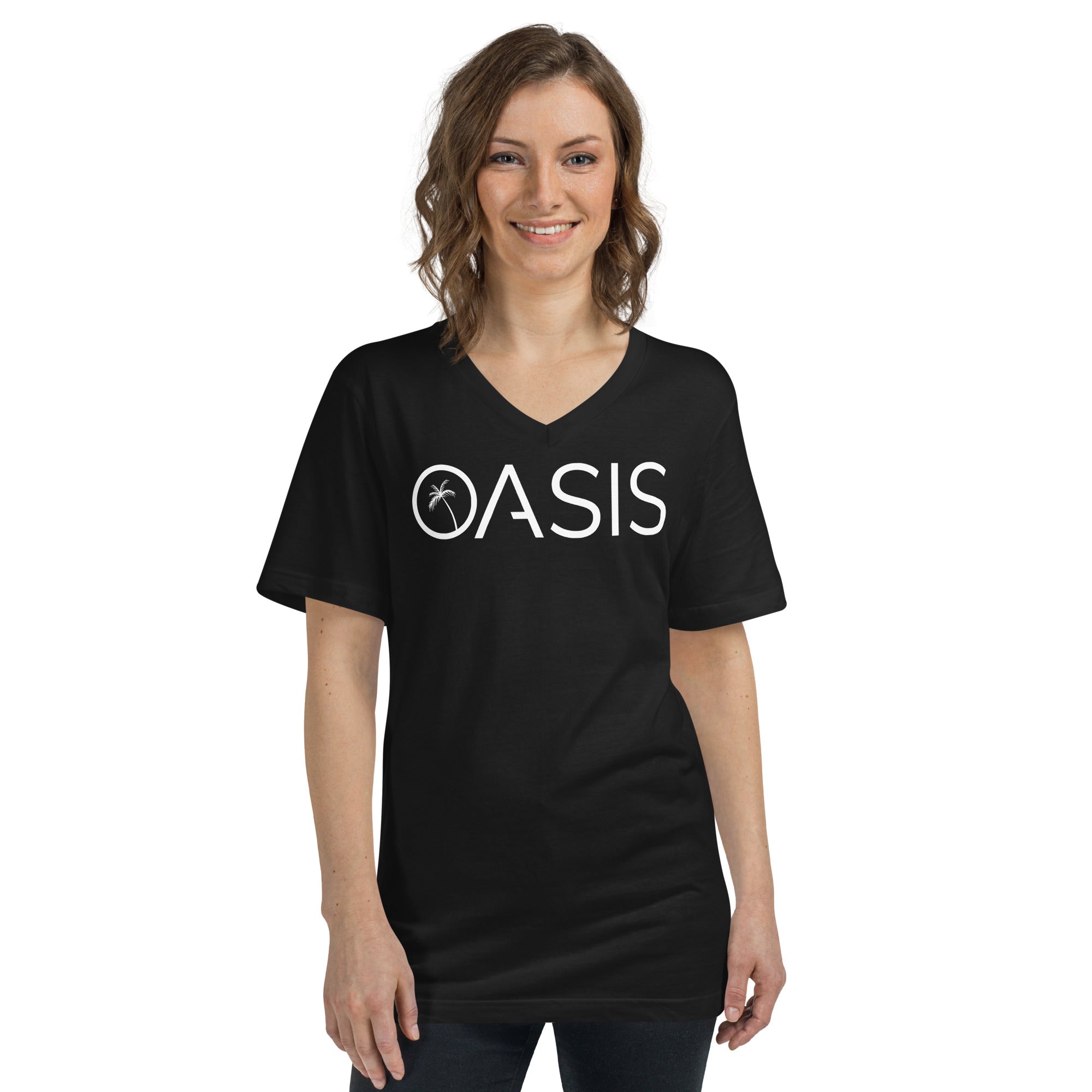 OASIS Unisex Short Sleeve V-Neck T-Shirt